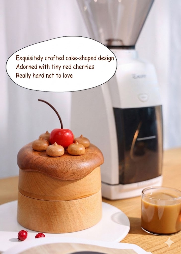 Solid Wood Cherry Cake Keepsake Box